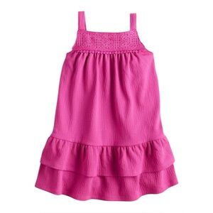 Jumping‎ Beans Toddler Girl Dropped Waist Knit Tank Top Pink Sleeveless Dress 3T